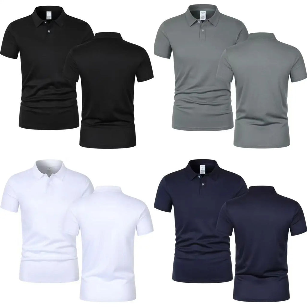 Solid color polo shirt ultra-light men's