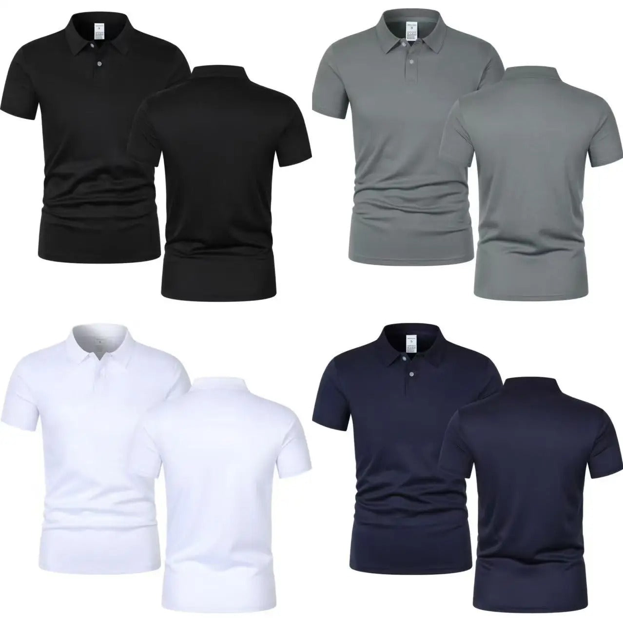 Solid color polo shirt ultra-light men's
