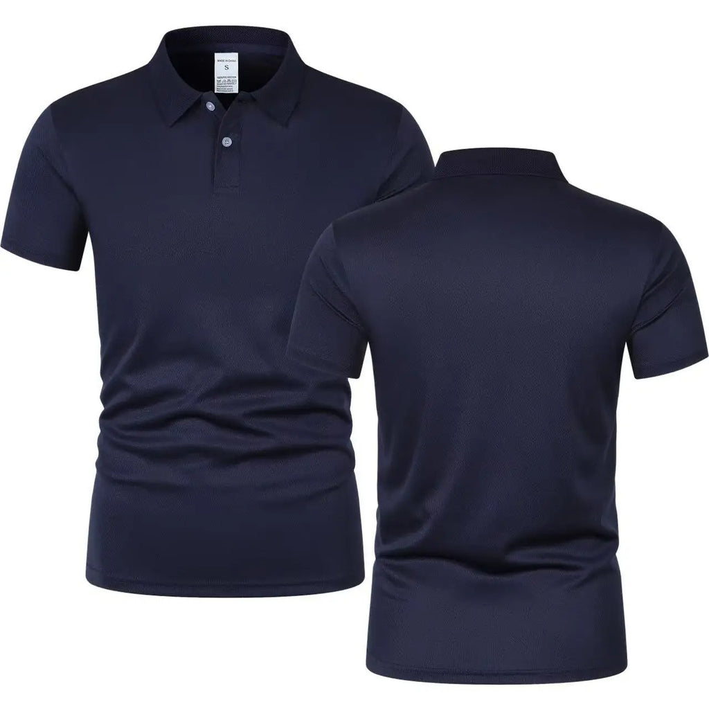 Solid color polo shirt ultra-light men's