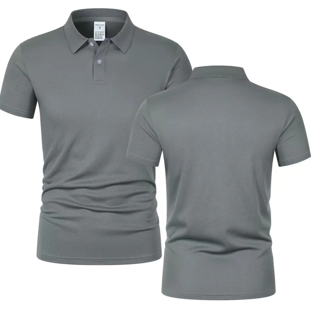 Solid color polo shirt ultra-light men's